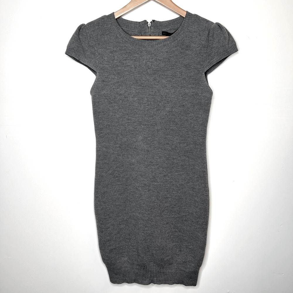 Alice + Olivia Gray Wool Sweater Dress, S